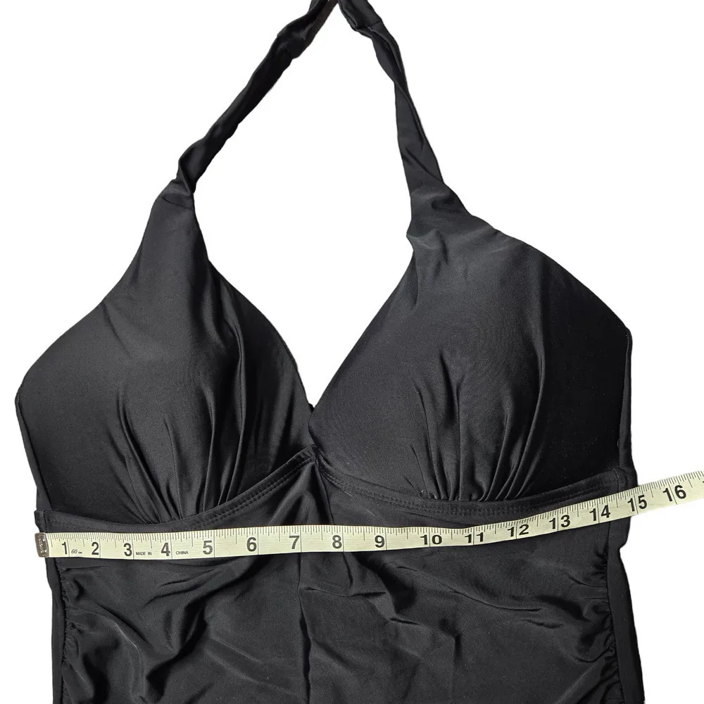 Merona Black Halter One-Piece Swimsuit - Image 2