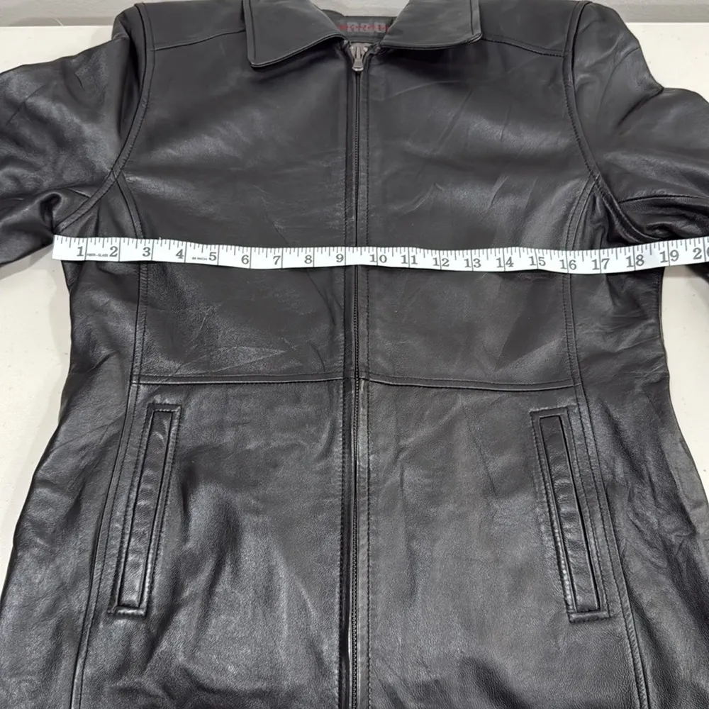 Reilly Olmes Black 100% Leather Jacket Size Medium EUC - Image 11