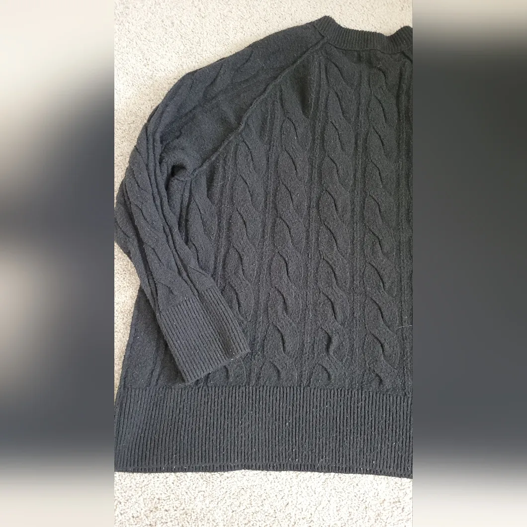 Aerie  Black Cable Knit Sweater - Image 15