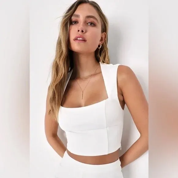 Lulus Enticing Endeavors White Two - Image 3