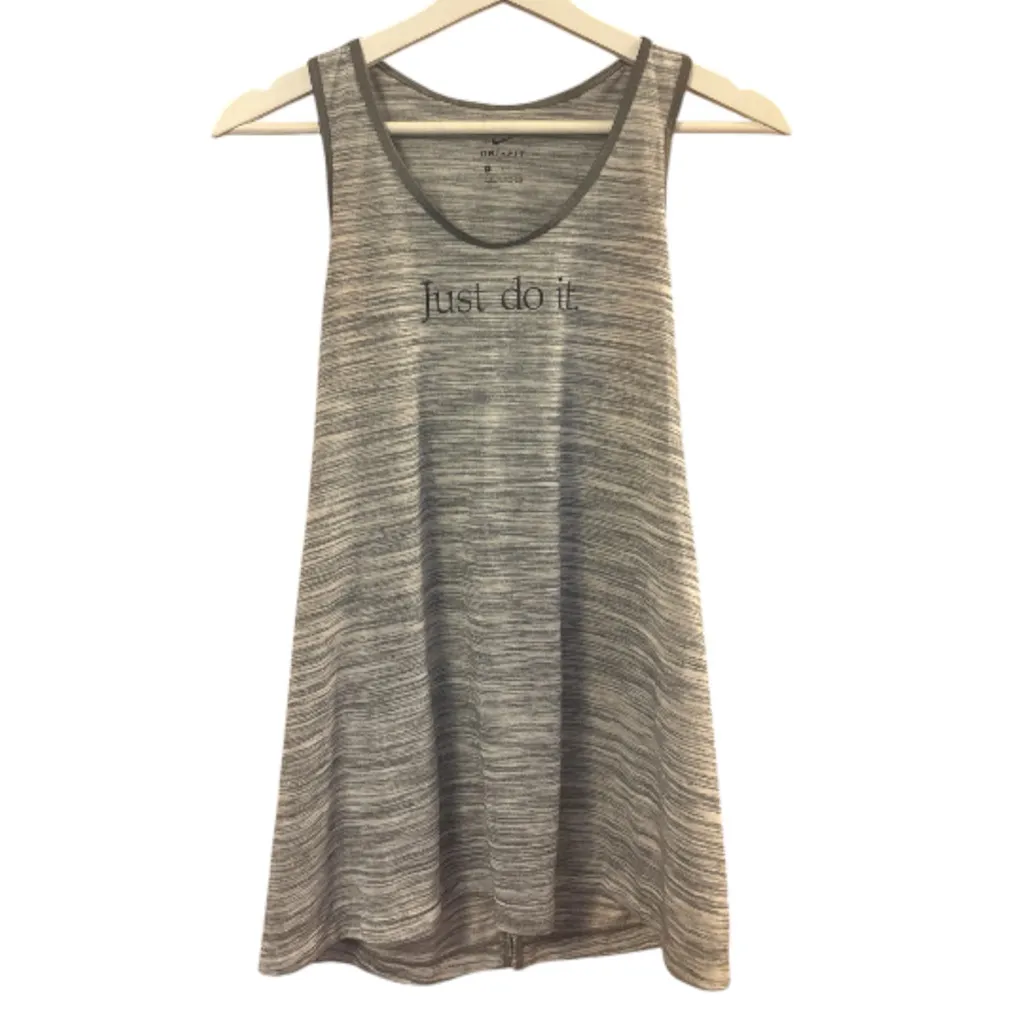 Nike Dri-Fit Size Small Grey Open Back Athletic Tank Top. - Image 2