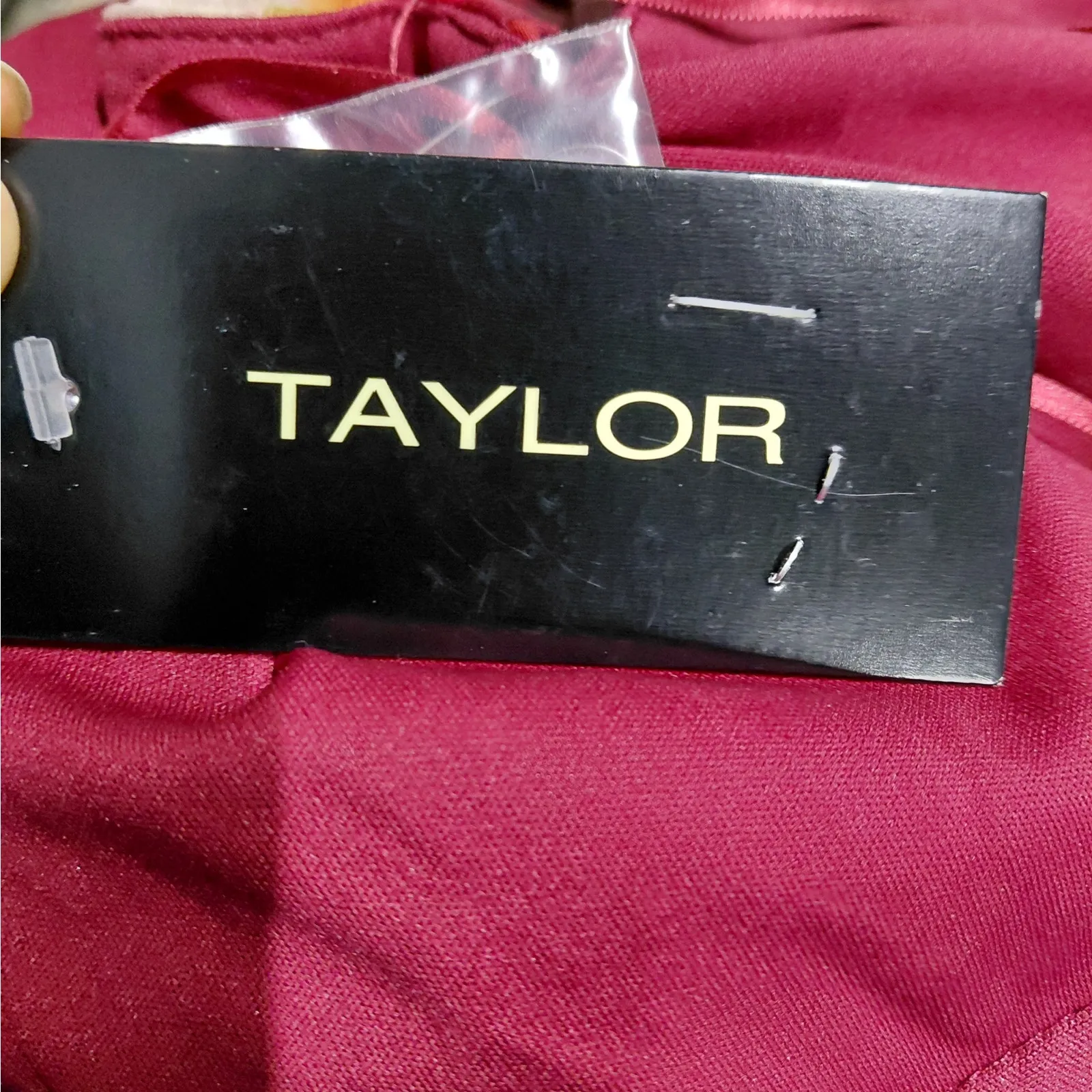 Taylor Women's Wrap Dress Size 14 Multi Tie Dye Chiffon Sleeveless Boho Party - Image 11