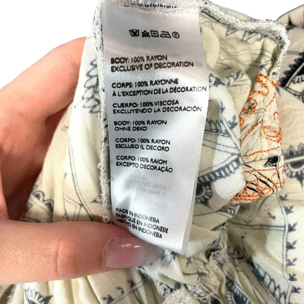 Cleobella Mischa Boho Henna Print Embroidered Romper Cream Size‎ Small - Image 11