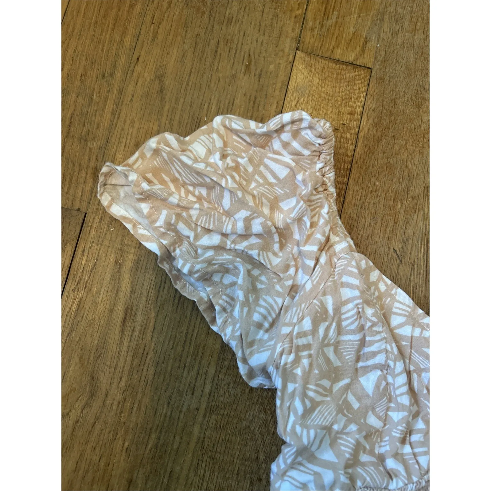 Smocked Crop Top Tropical Lightweight‎ Women XS Jopana Lined Bralette Babydoll - Image 3