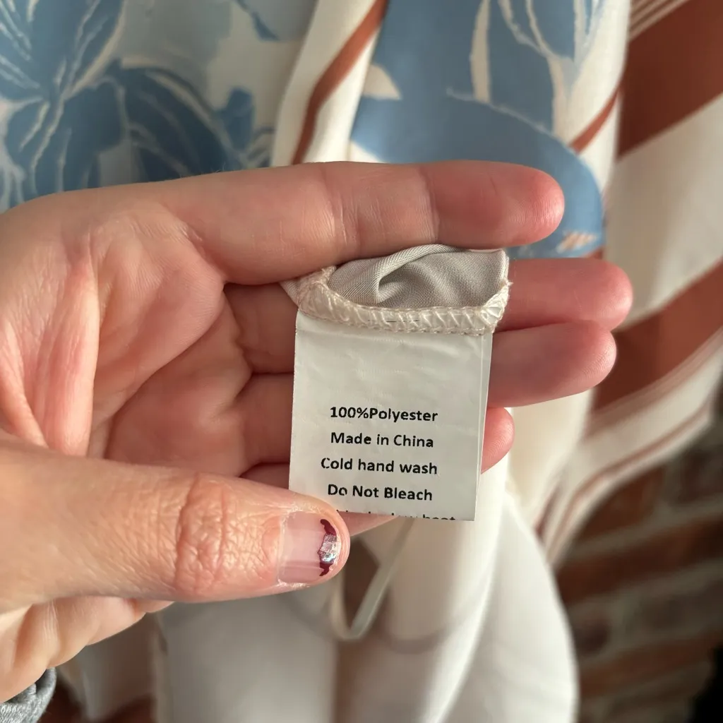 Petal + Pup Floral Satin Button Down Short Sleeve Blouse Top, 10 - Image 8