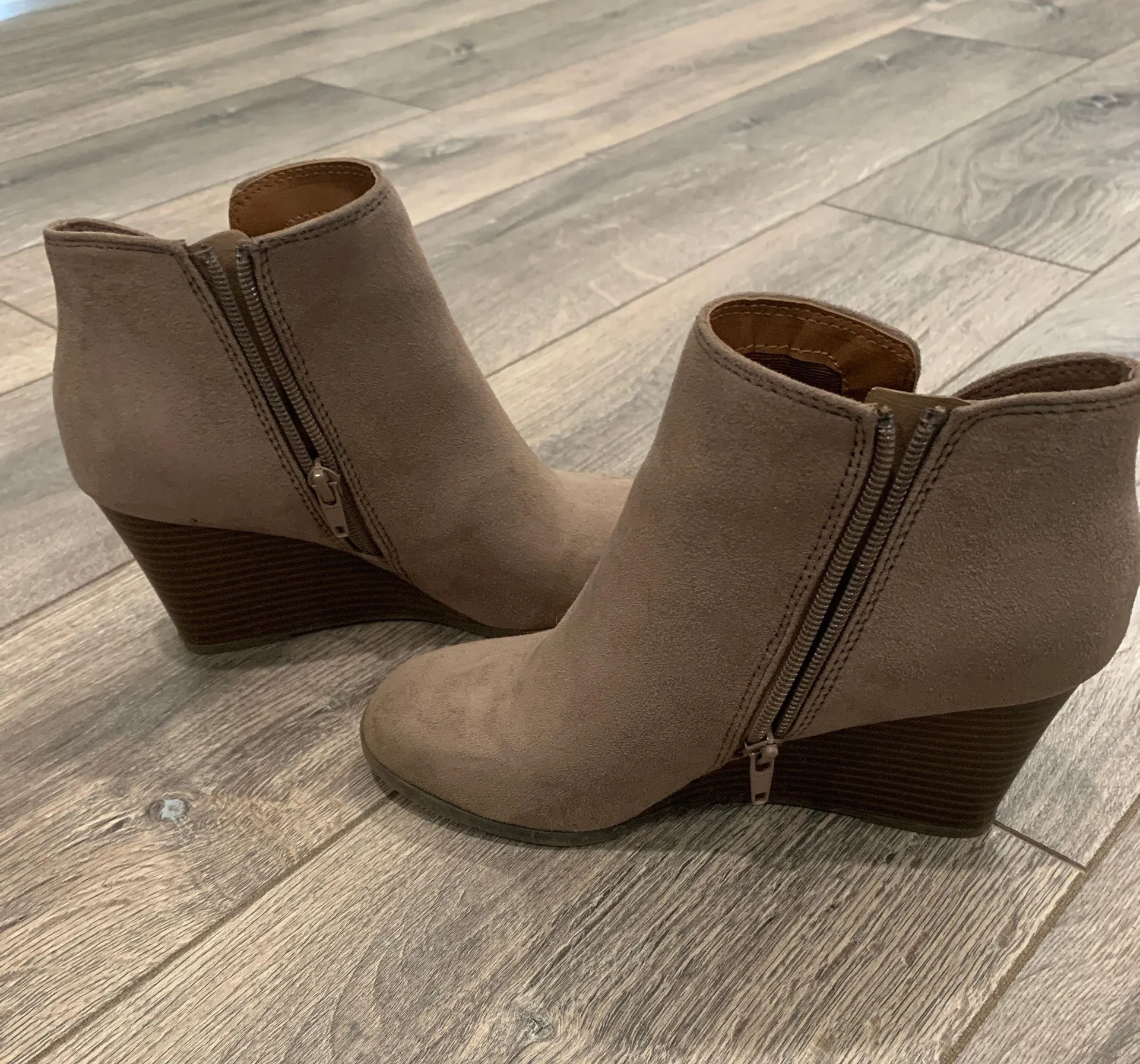 Matisse Tan Suede Booties - Image 2