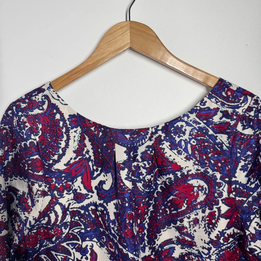 The Limited Dress Women L Tall Purple Paisley Mini Preppy Office Party Wedding - Image 5