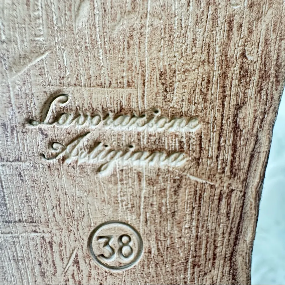 Free People “Lost Valley” Leather Ankle Boot Distressed Straps in Grayish Tan 38 - Image 10