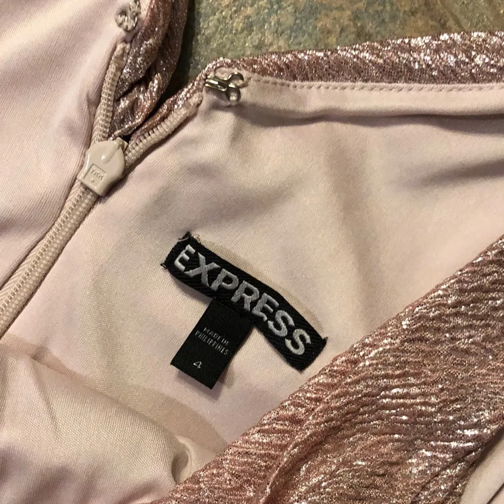 [express] metallic light pink rose gold dress - Image 4