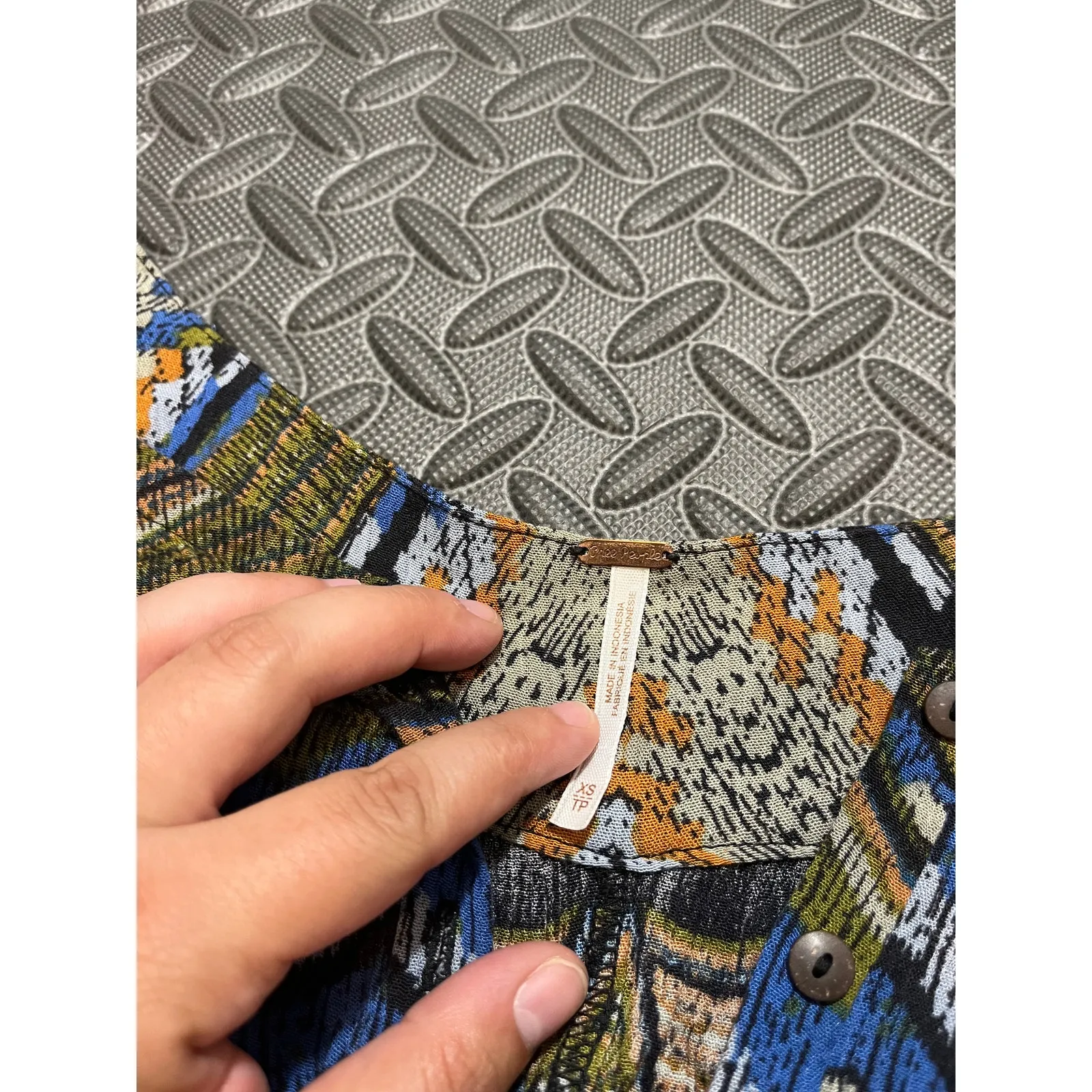 FREE PEOPLE‎ Dream All Night Romper in Mixed Print Womens Size XS Tribal Boho - Image 5