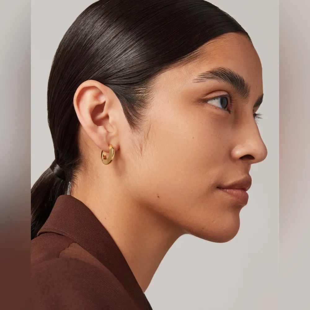 JENNY BIRD Toni Hinged Hoop Earrings - Small, Gold, BRAND NEW, $110 - Image 2