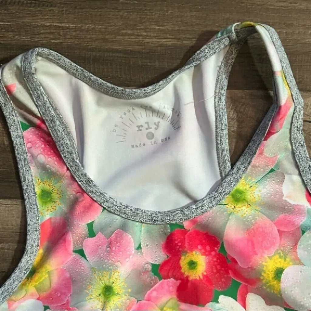 Relay Active Floral Tank Top Size Small Pink - Image 3