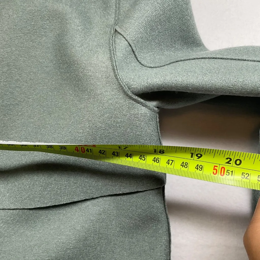 Rare NWT Harris Wharf London cropped wool trench Coat mint Green IT40 bust37 US4 Size 4 - Image 8