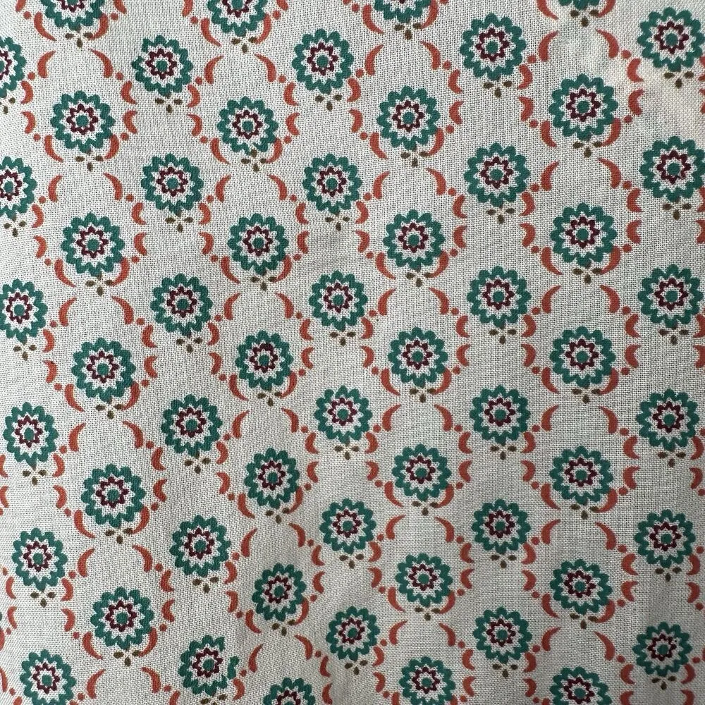 Melange Sleeveless Tunic Top Small | Boho Floral Geometric Ethnic Print V - Image 7