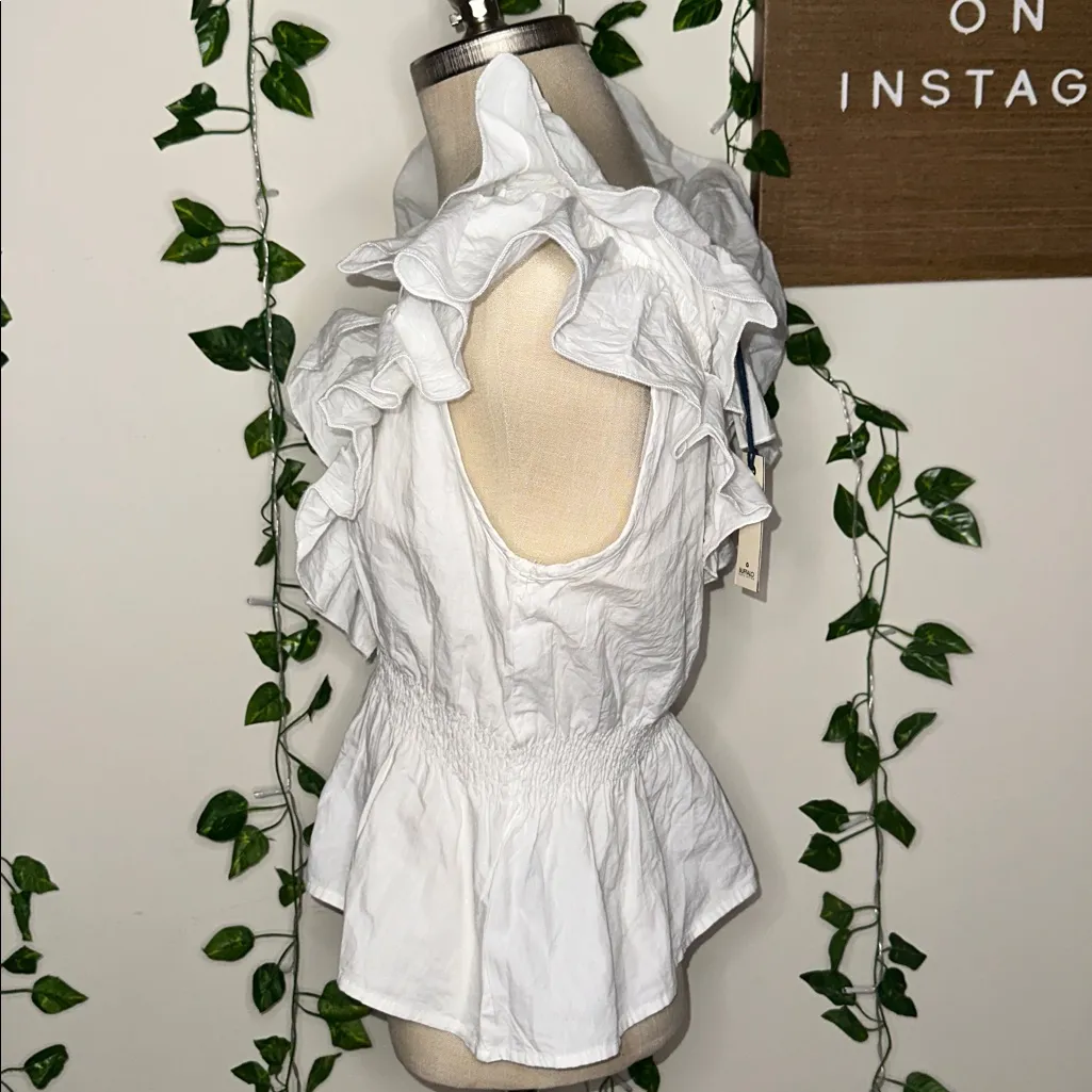 BUFFALO DAVID BITTON Alina Ruffle Peplum Top NWT - Image 3