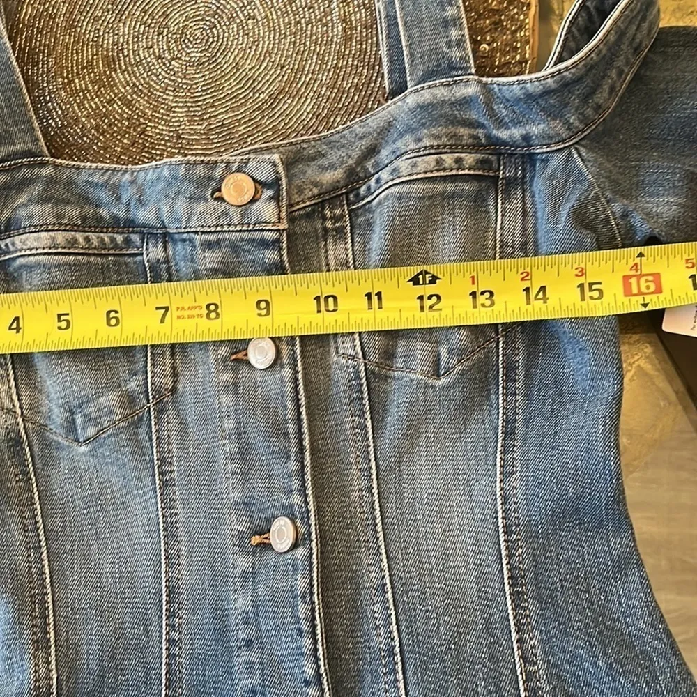 Guess Halcyon mini Jean denim dress NWT size small stretchy sexy rodeo western - Image 12