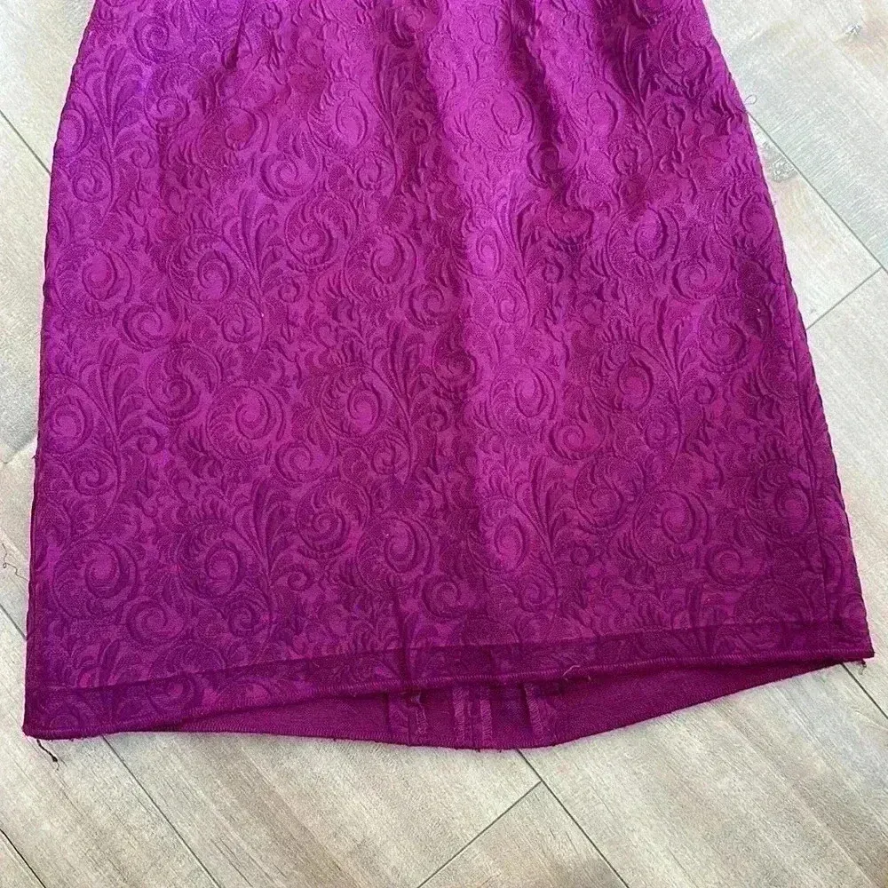 The Kooples Sheath Dress Burgundy Magenta Jacquard  Textured Sz 34 (US Sz 4) - Image 8