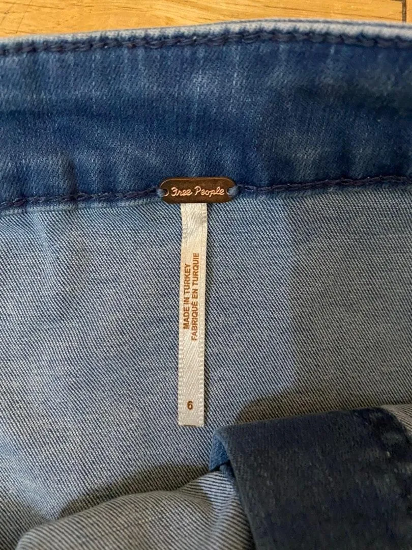 Free People Denim Miniskirt - Image 2