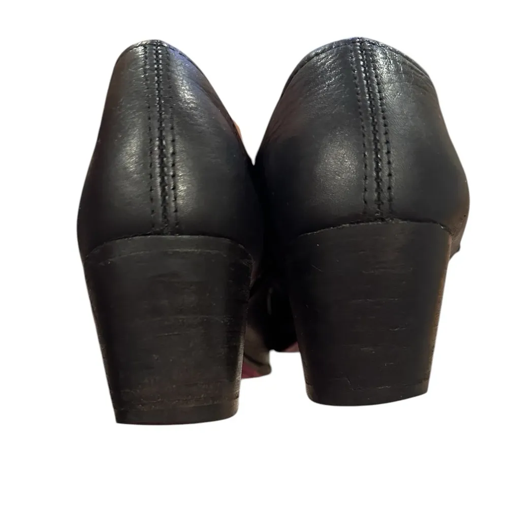 FRYE STELLA LEATHER COURTNEY BLACK ANKLE BOOTIES Women's Shoes 7 - Image 5