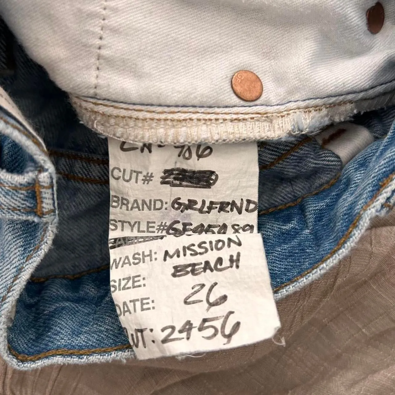 GRLFRND x Revolve Quinn High Rise 90s Distressed Jorts – Light Wash (26) - Image 6