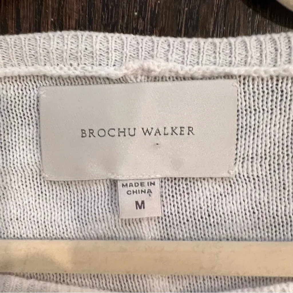 Brochu Walker Linen Cream Crew Neck Sweater - Image 2