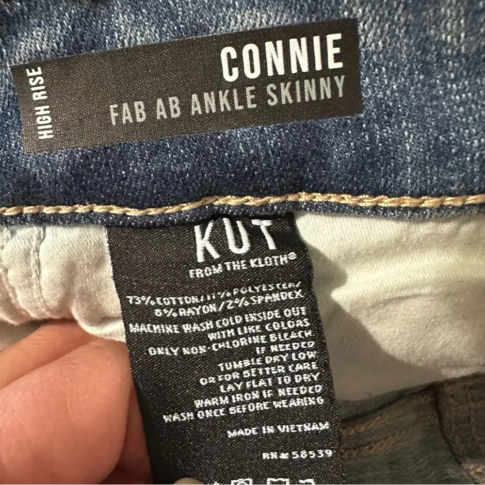 Kut From the Kloth Connie Jeans Hight rise Fab Ab Skinny ankle size 4, nwt - Image 6