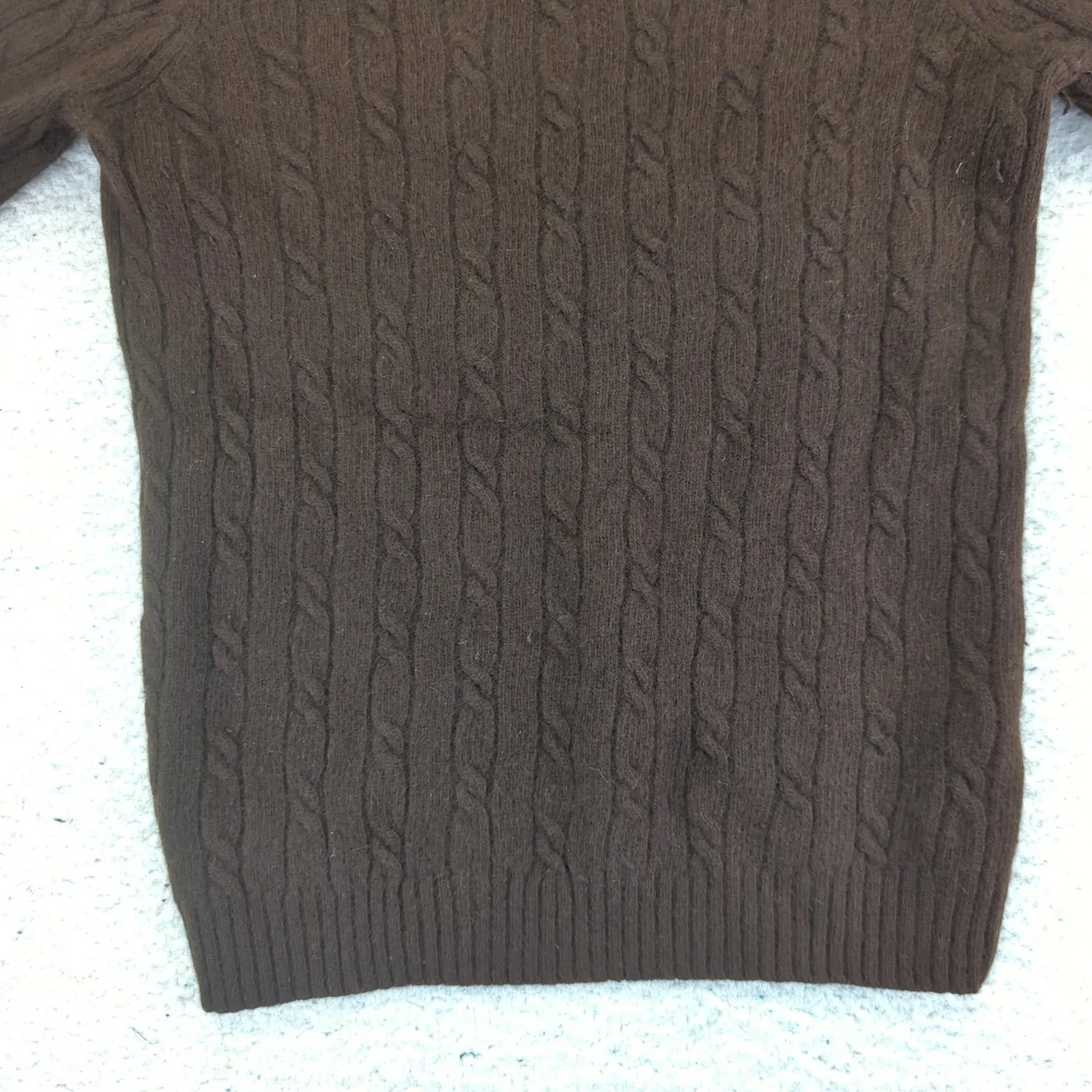 Y2K J Crew Cable Knit Merino Wool Blend Sweater Womens Medium Academia Crewneck - Image 4