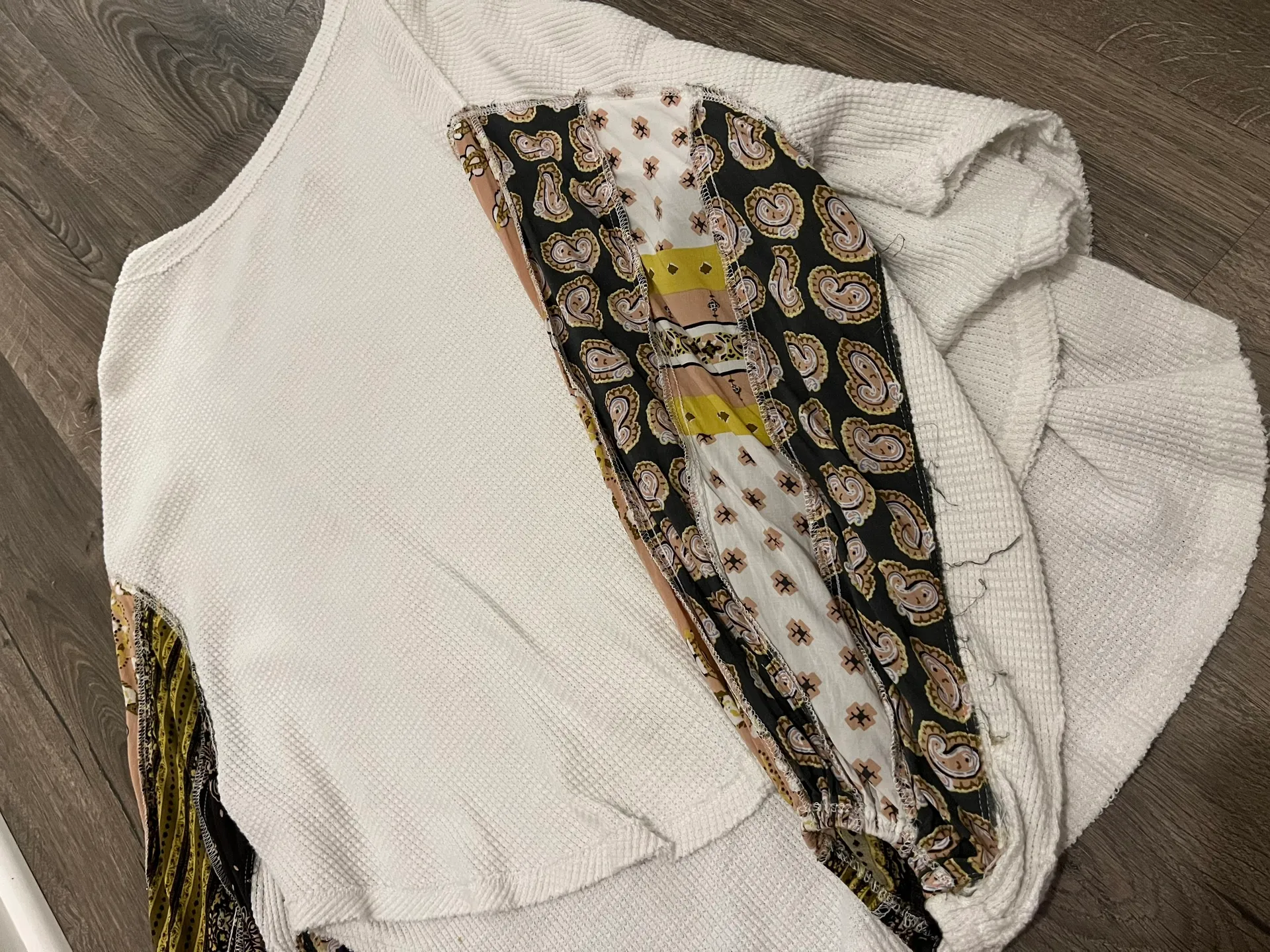 Free People Waffle Knit / Thermal Sweater - Image 5