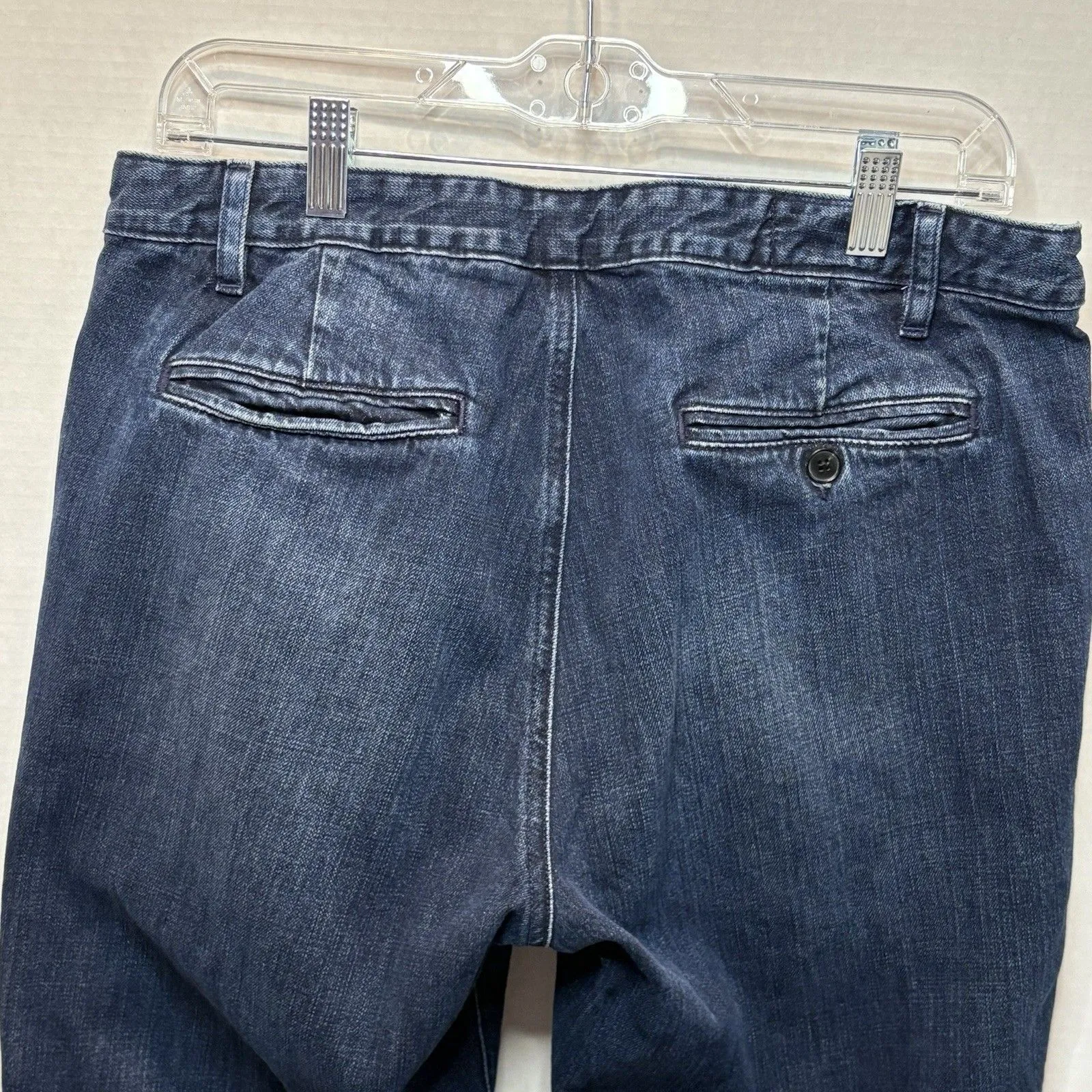 Polo Ralph Lauren Jeans Womens 31 Dark Wash Wide Flare Bell Bottom Trouser VTG - Image 5