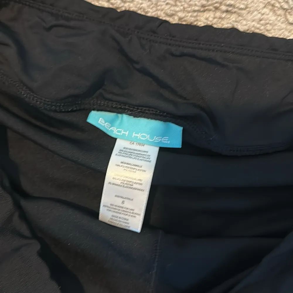 Beach House Black Swim Skirt Size 8 - Image 3