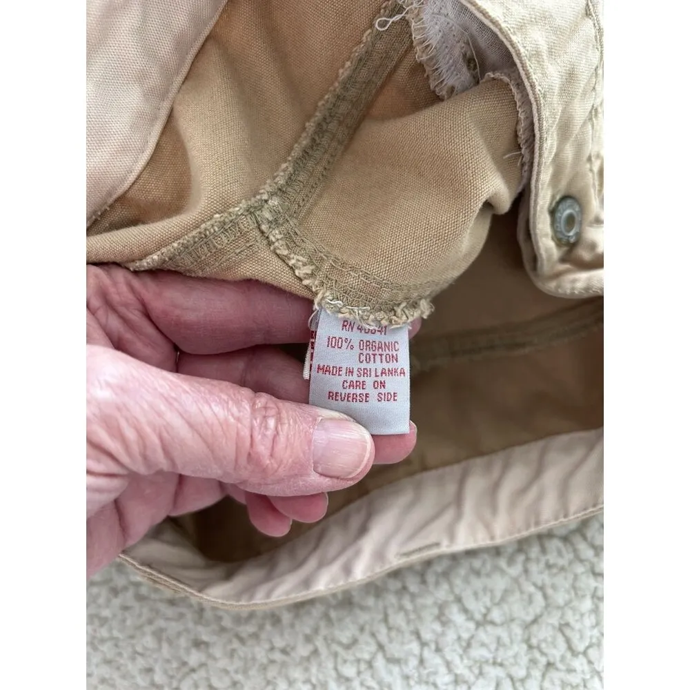 Sportif USA Womens Shorts 100% Organic Cotton Mid Rise Tan/Beige Size 8 Tan - Image 8