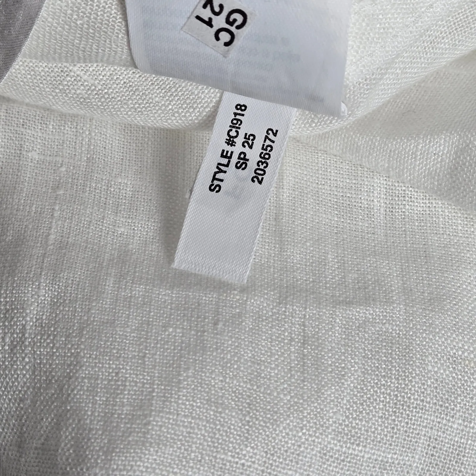 J. Crew Cabana dress in linen White CI918 S NWT Long Sleeve Maxi‎ Belted - Image 6