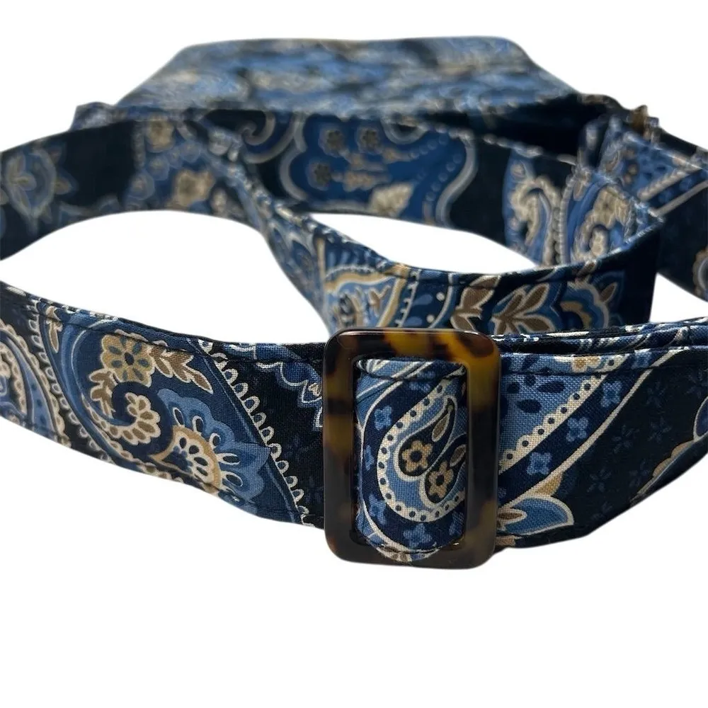 VERA BRADLEY Windsor Navy Paisley HIPSTER Crossbody Bag Purse Retired Patern GUC - Image 9