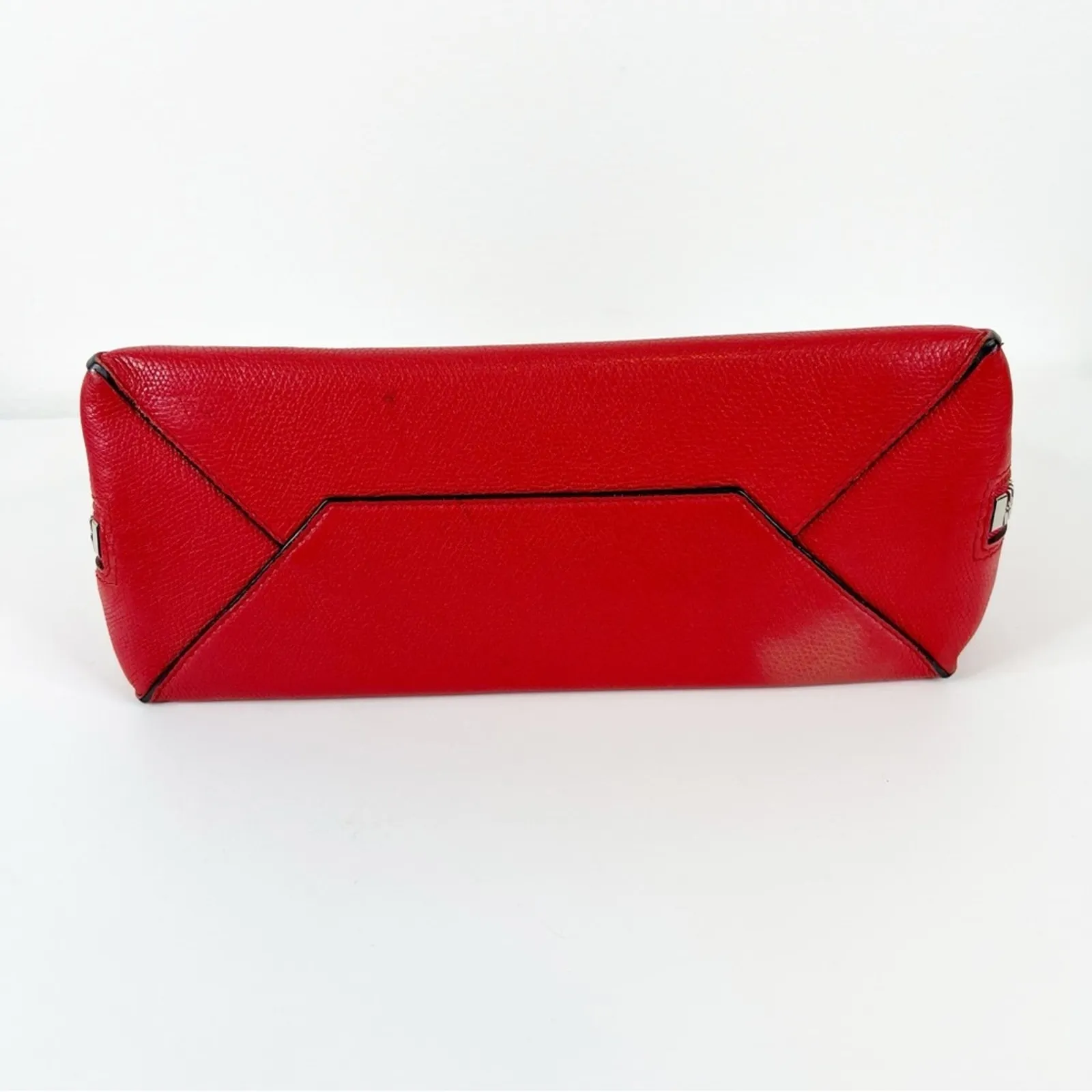 BALENCIAGA Grained Calfskin Plate Papier A6 Zip Around Tote Rouge Houx Red - Image 5