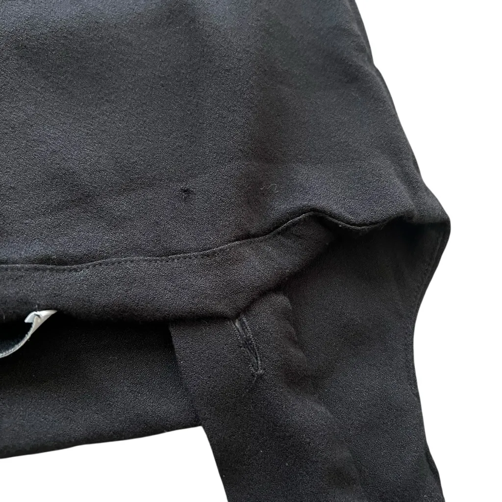 Reformation Women’s Ozzlie Black Square Neck Back Slit Black Sheath Midi Dress 0 - Image 11