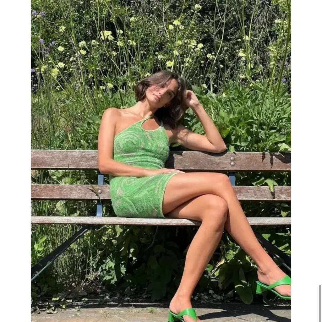 House of sunny Hot Springs Hockney dress Green Size 2 - Image 8