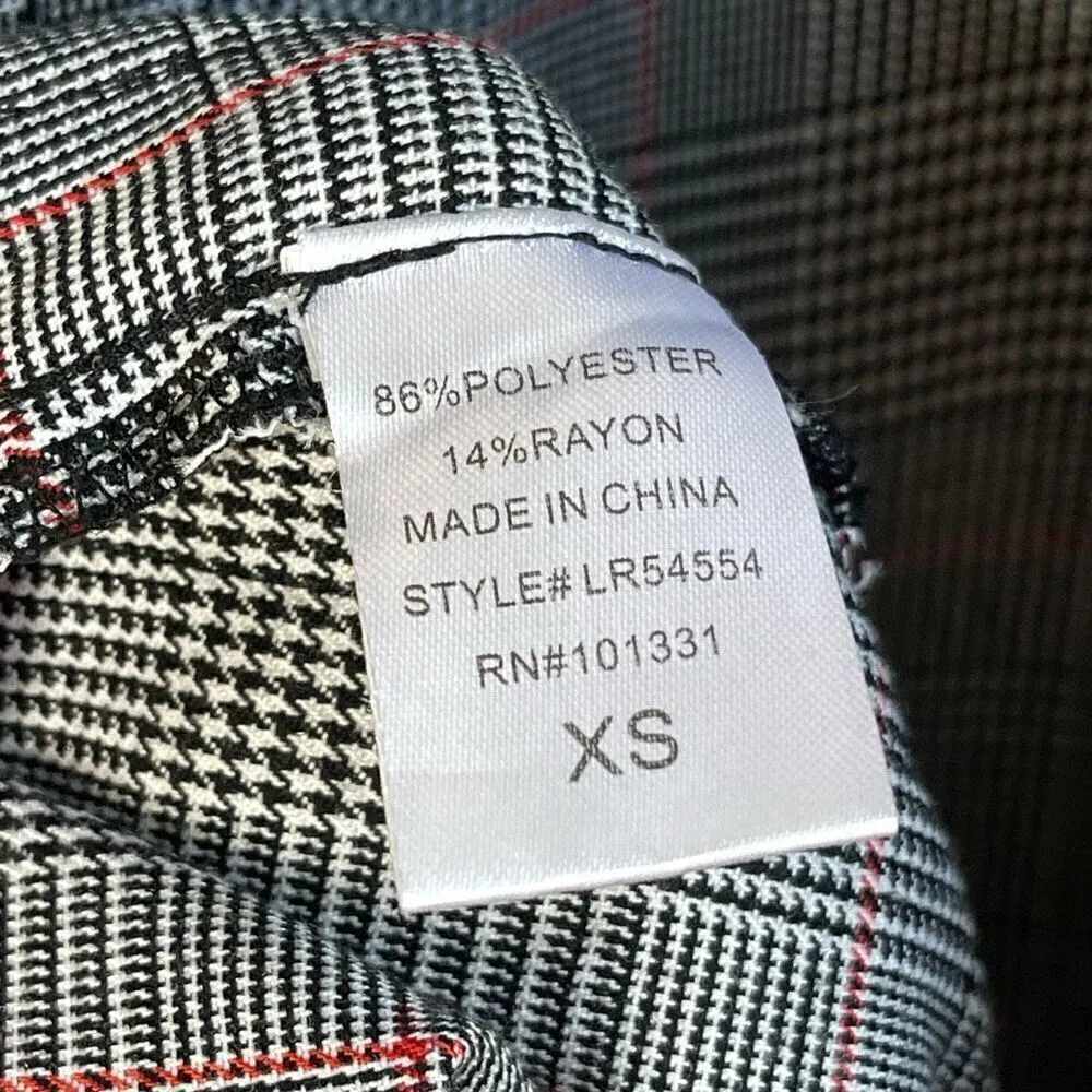 Charlotte Russe Glen Check Plaid Wide Leg Jumpsuit - XS - Image 11