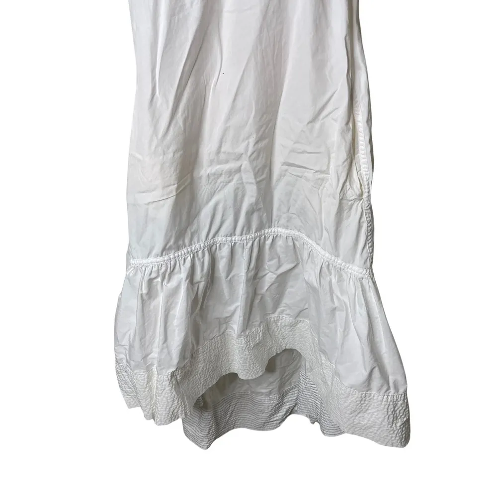 3.1 Philip Lim Drop Waist midi hi lo white cotton sleeveless dress sz 0 - Image 4