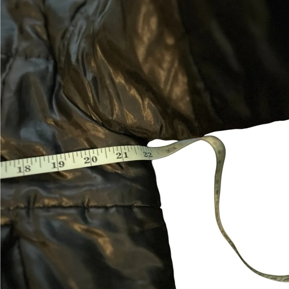 Rising Women's Black Cropped Puffer Jacket Size L High Neck Quilted Size L - Image 7