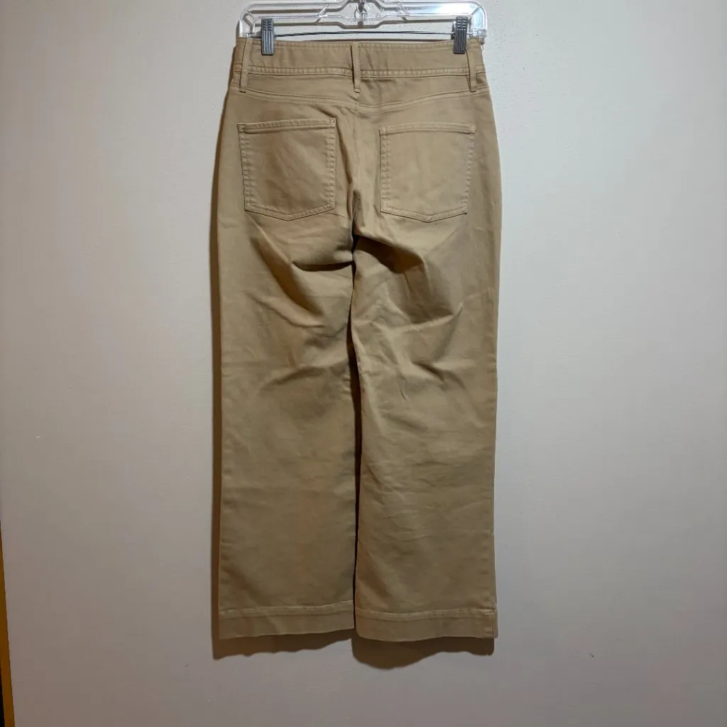 Spartina 449 Howell Wide Leg Crop Jeans Pants Khaki - Image 6