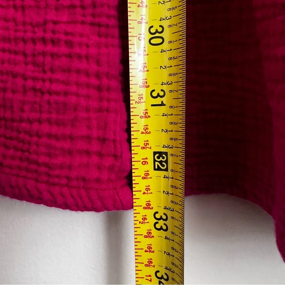 Bryn Walker Pink Short Sleeve Mara Gauze Cotton Tunic Dress relaxed Size Small - Image 7