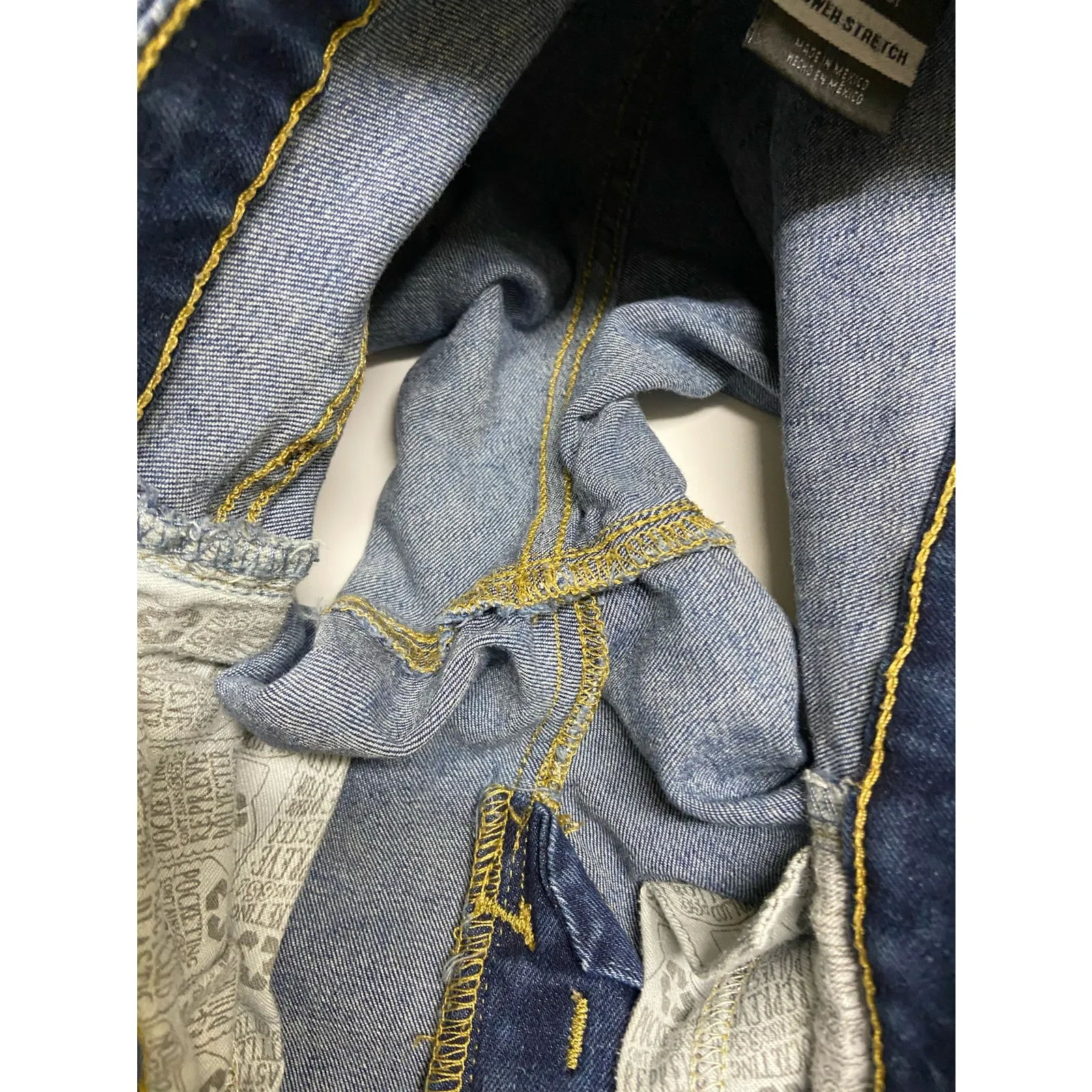 Mossimo Womens Shorts Size 0 25 High Rise Blue Denim‎ Jean Cuffed - Image 6