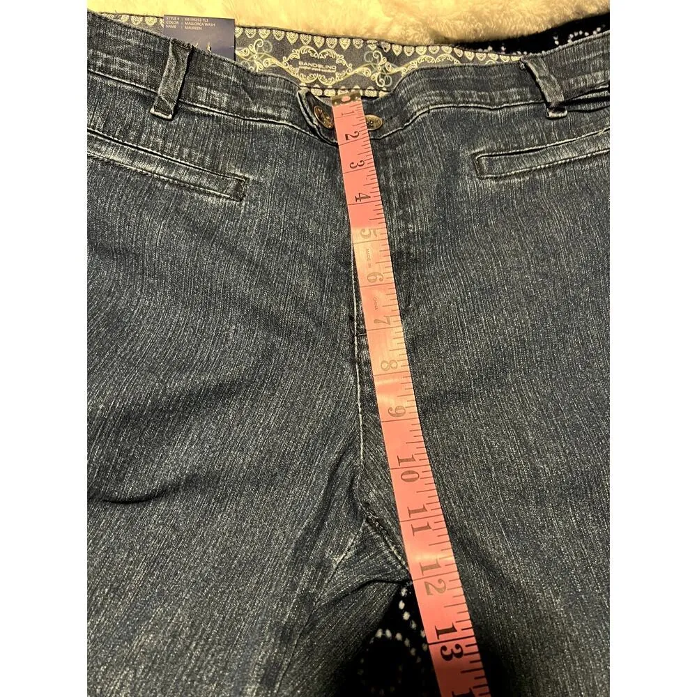Bandolino size 10 cropped jeans high rise comfort stretch waistband cuffed - Image 8