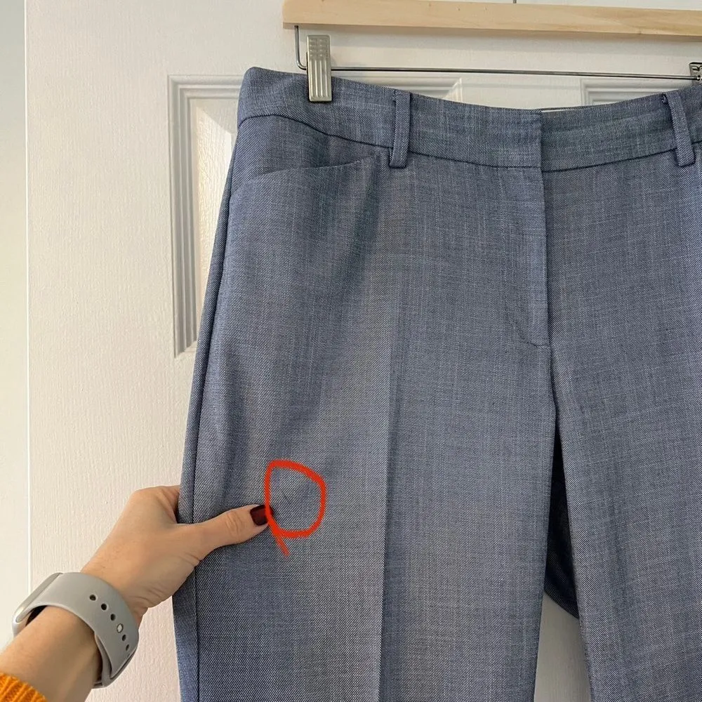 Talbots Hampshire Ankle Straight Leg Dress Pants Chambray Blue Size 12 - Image 10