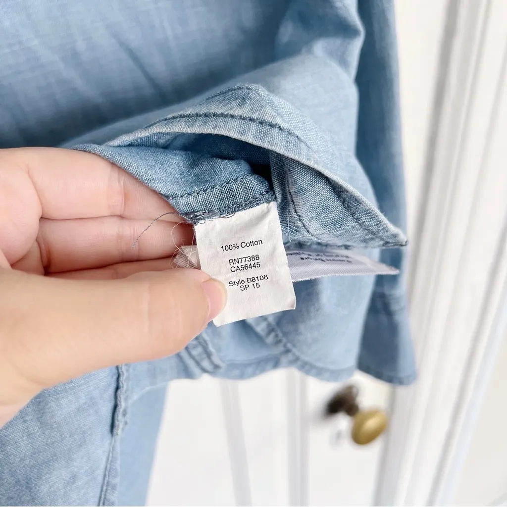 Madewell  • Oversized Chambray Boyshirt button down boyfriend shirt denim blue - Image 9