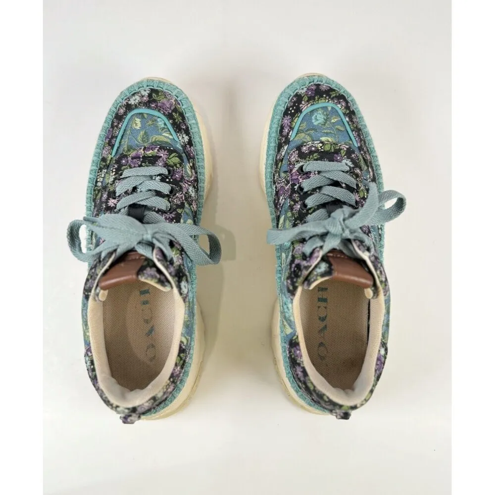 COACH Womens Shoes Blue Floral Runner Chunky Athletic Sneaker G3625 US 8.5 B - Image 6