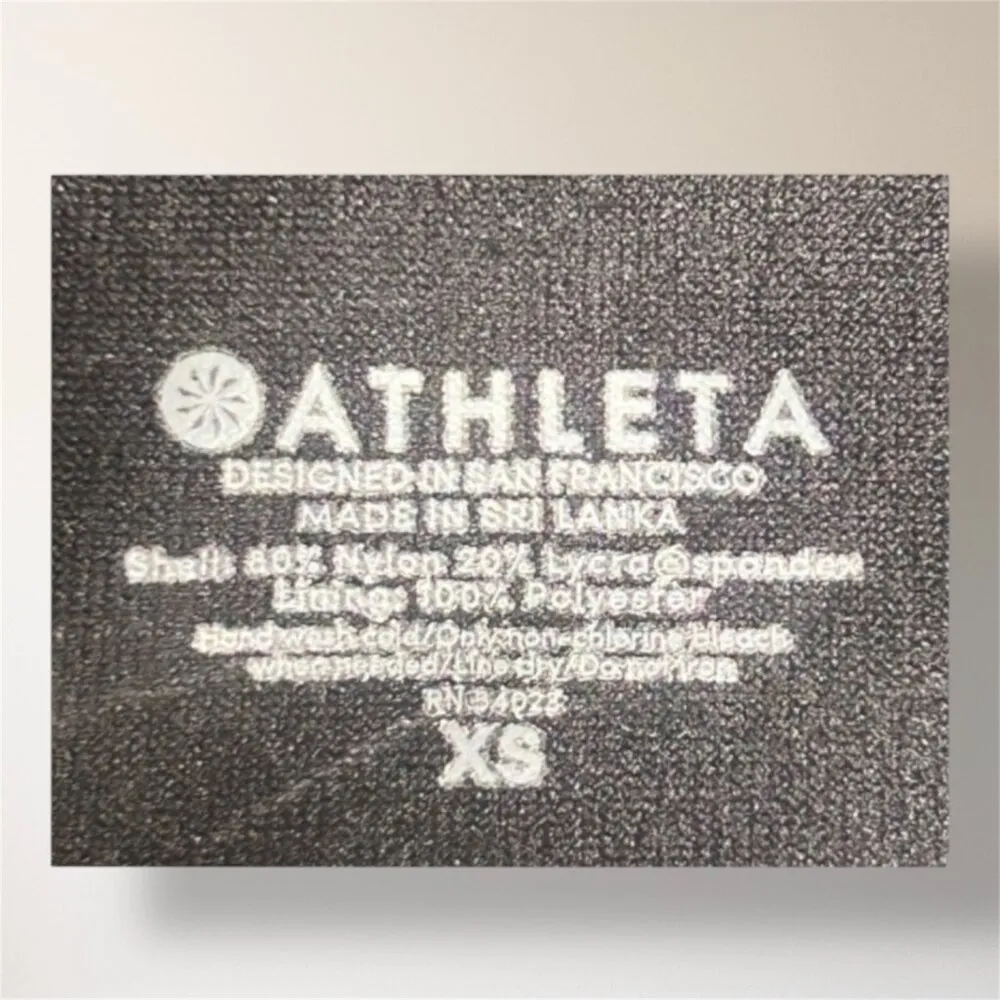 Athleta Black Gray Tie-Dye Swim Tankini Top Ruched Crossback Beach Vacation XS - Image 6