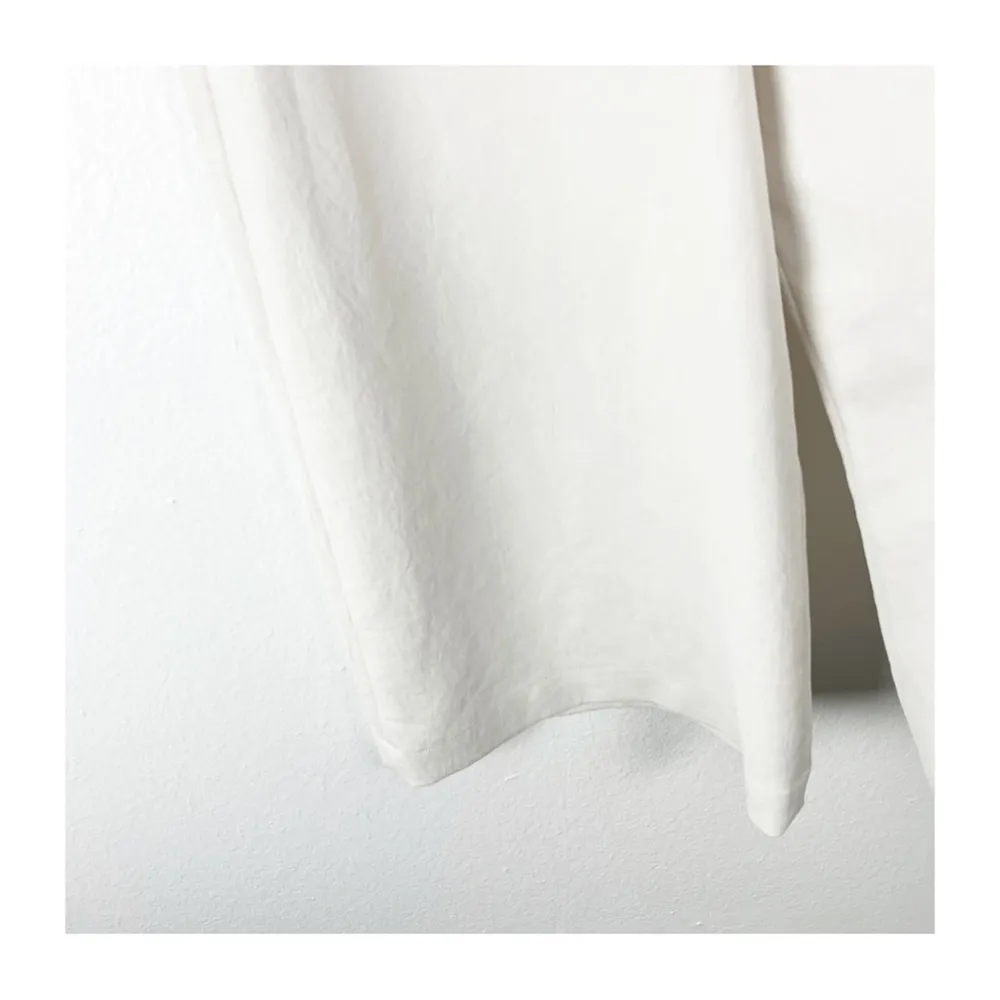 ARITZIA WILFRED Cream Wide Leg High Rise Cropped Crepe Pants, Size 0 - Image 6