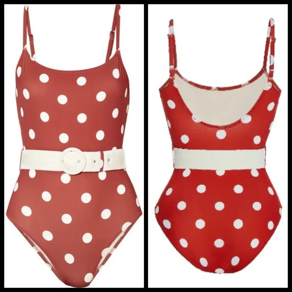 💕SOLID & STRIPED💕 Nina Belted Polka Dot Swimsuit - Image 15