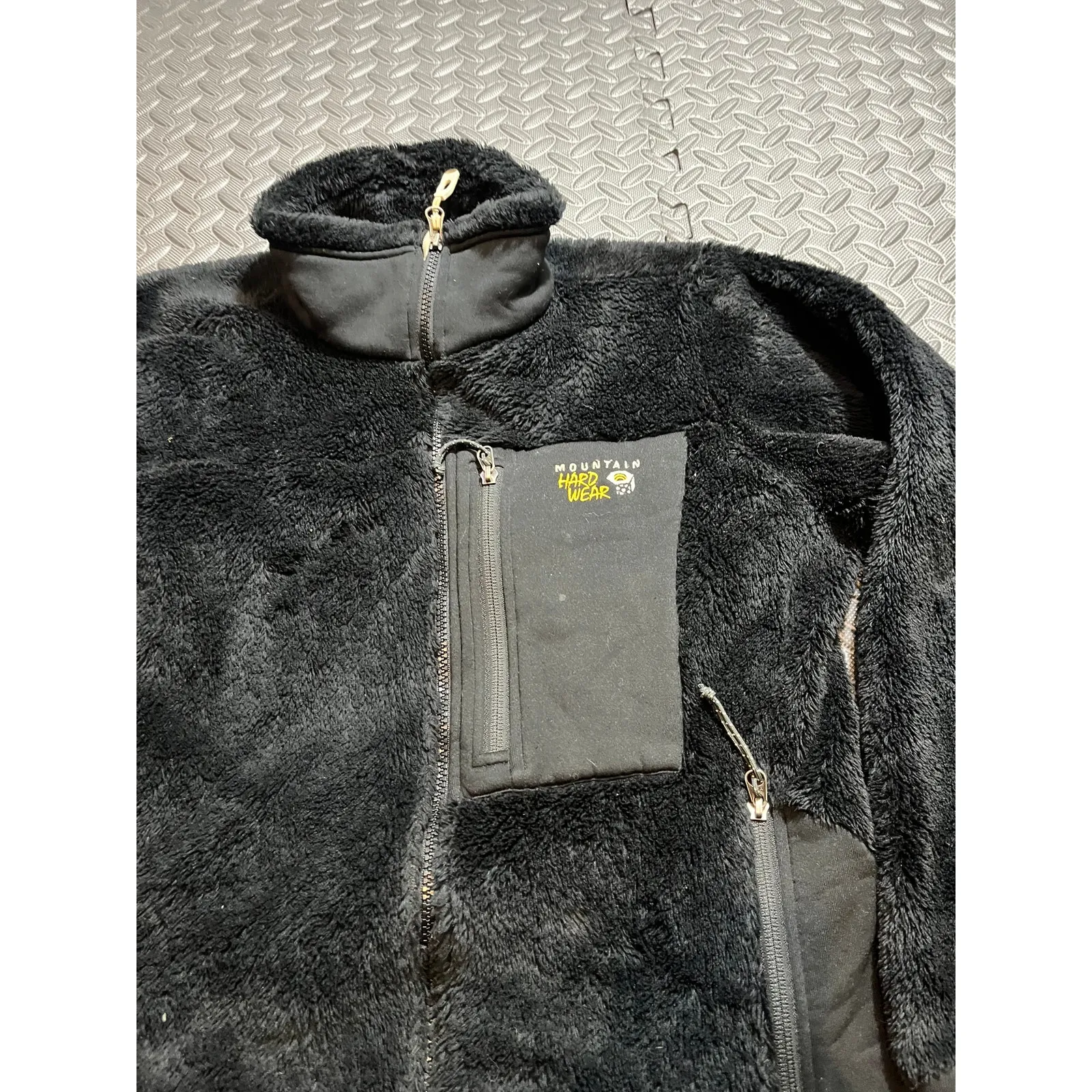 Vintage Mountain Hardwear Monkey Womens Fleece Jacket Size Medium Black Hiking‎ - Image 2